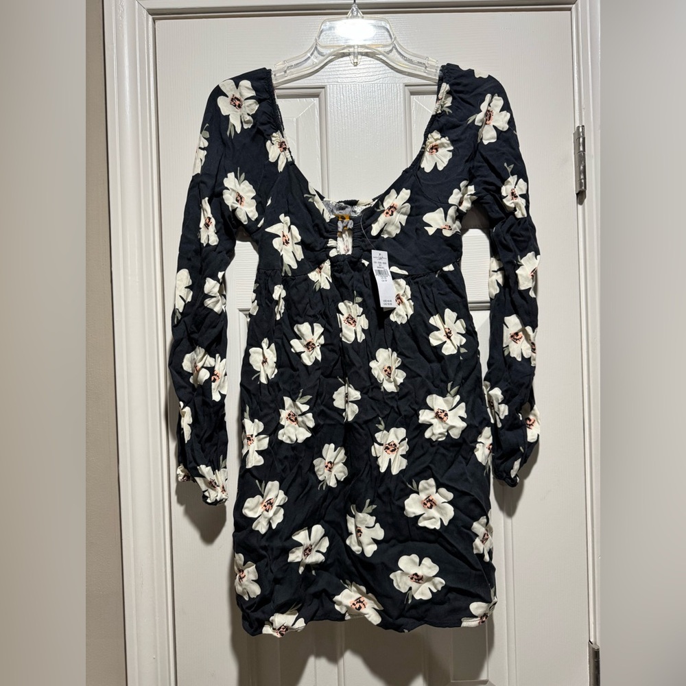 Floral Long Sleeve Dress, XS
